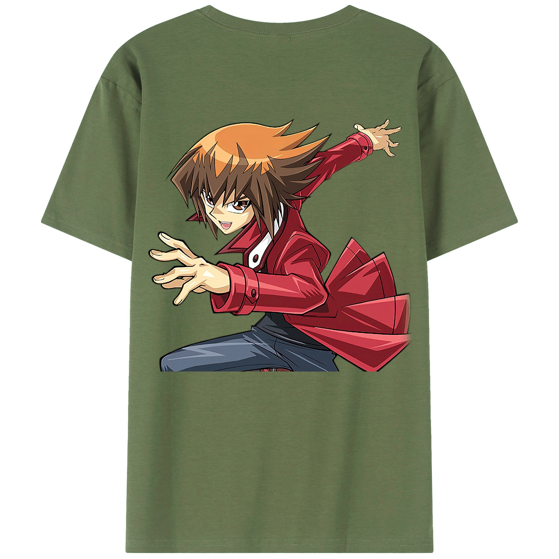 （画像用） 遊☆戯☆王 Yu-Gi-Oh! 綿100％ メンズ半袖Tシャツ（バックプリント） 通気性